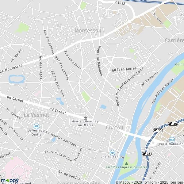 Les Points Forts De "Plan De La Ville De Chatou" Plan chatou carte de chatou (78400) et infos pratiques