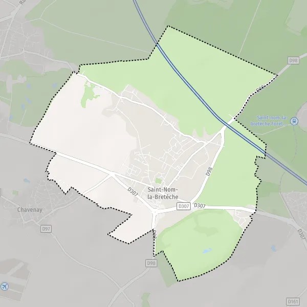 Plan SaintNomlaBretèche carte de SaintNomlaBretèche (78860) et
