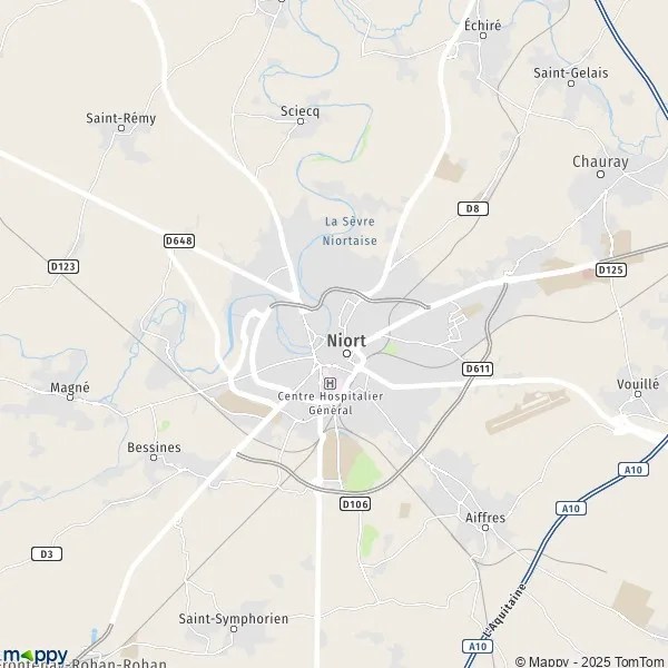 Plan Niort carte de Niort (79000) et infos pratiques