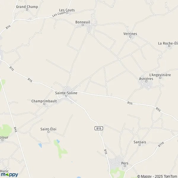 Plan SainteSoline carte de SainteSoline (79120) et infos pratiques