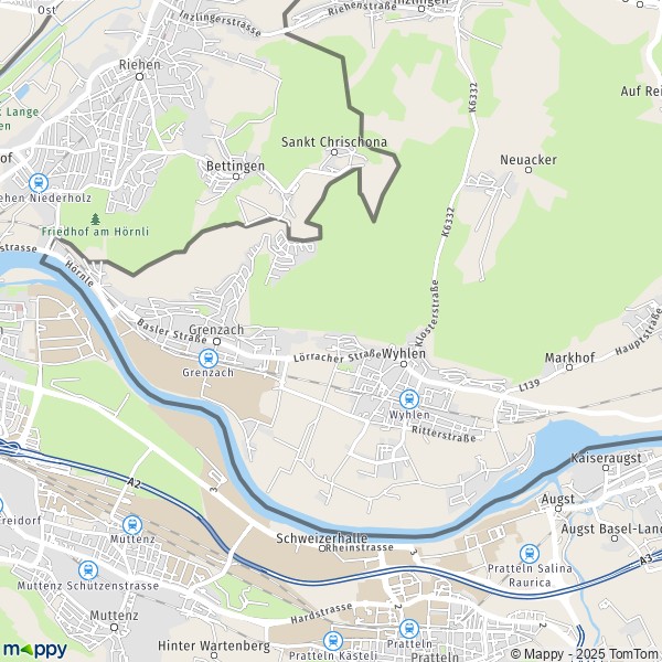 Plan GrenzachWyhlen carte de GrenzachWyhlen (79639) et infos pratiques