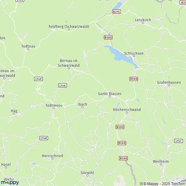 St Blasien Karte Plan Sankt Blasien carte de Sankt Blasien (79837) et infos pratiques