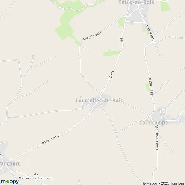 Plan CourcellesauBois carte de CourcellesauBois (80560) et infos