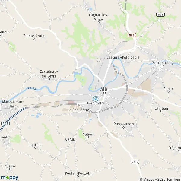 Plan Albi carte de Albi (81000) et infos pratiques