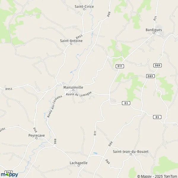 Plan Mansonville carte de Mansonville (82120) et infos pratiques