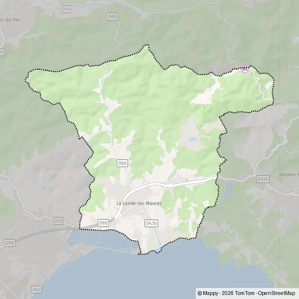 Plan La LondelesMaures carte de La LondelesMaures (83250) et