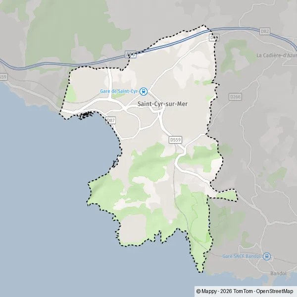 Plan SaintCyrsurMer carte de SaintCyrsurMer (83270) et infos