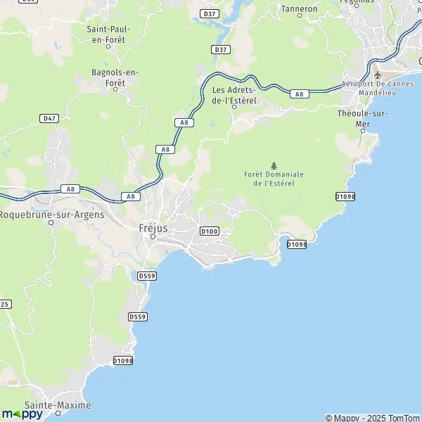 Plan Fréjus carte de Fréjus (83370) et infos pratiques