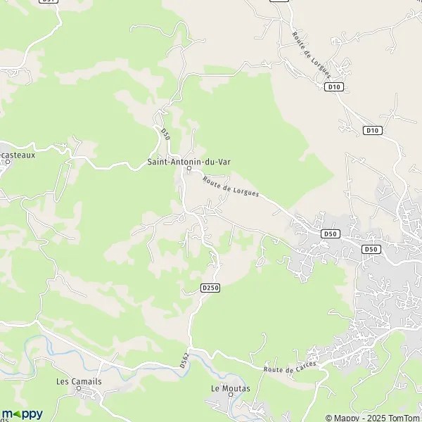 Plan SaintAntoninduVar carte de SaintAntoninduVar (83510) et