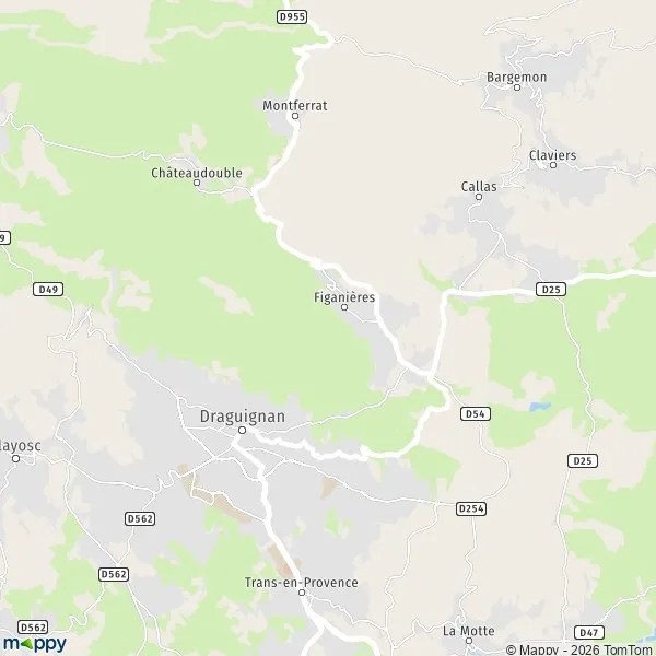 Figanieres Carte Plan figanieres carte de figanieres (83830) et infos pratiques
