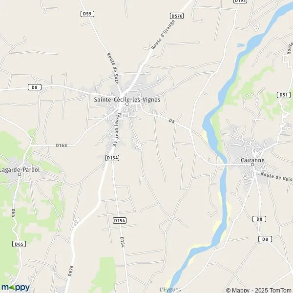 Plan saintececilelesvignes carte de saintececilelesvignes