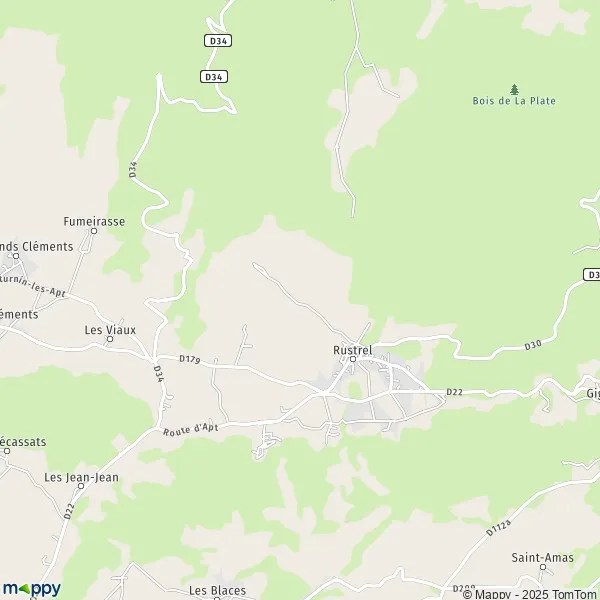 Plan Rustrel carte de Rustrel (84400) et infos pratiques