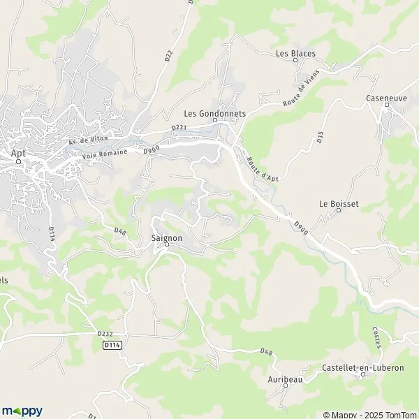 Plan Saignon carte de Saignon (84400) et infos pratiques