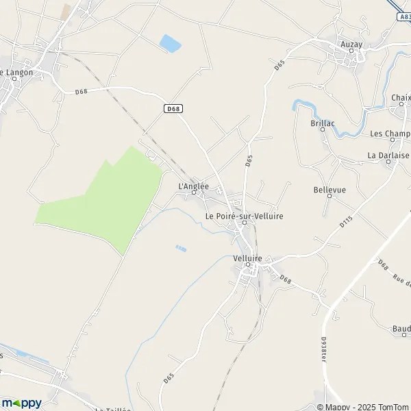 Plan Les VelluiresurVendée carte de Les VelluiresurVendée (85770