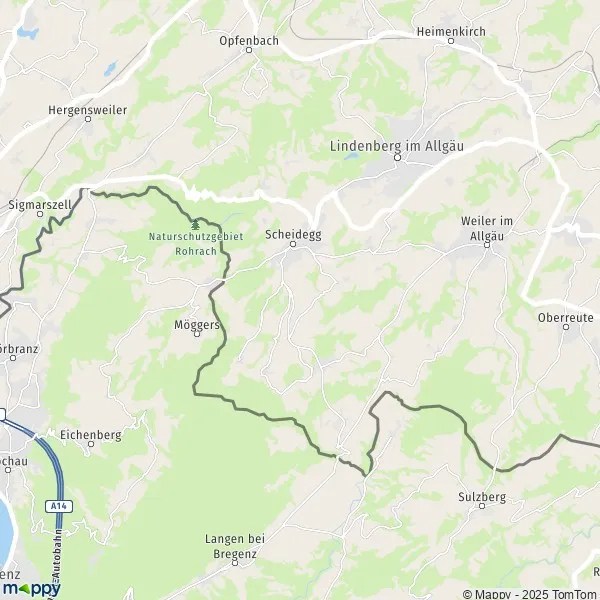 Karte Scheidegg Allgäu Plan Scheidegg carte de Scheidegg (88175) et infos pratiques