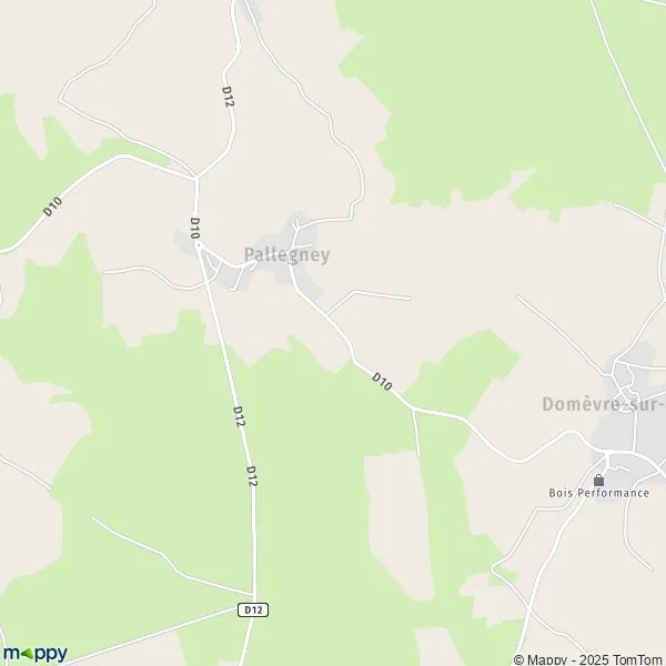 Plan Pallegney : carte de Pallegney (88330) et infos pratiques