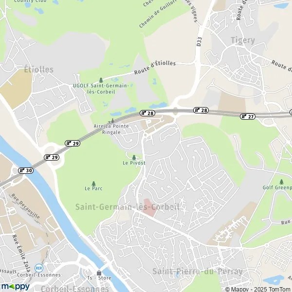 Plan saintgermainlescorbeil carte de saintgermainlescorbeil