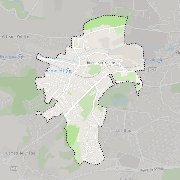 Plan BuressurYvette carte de BuressurYvette (91440) et infos