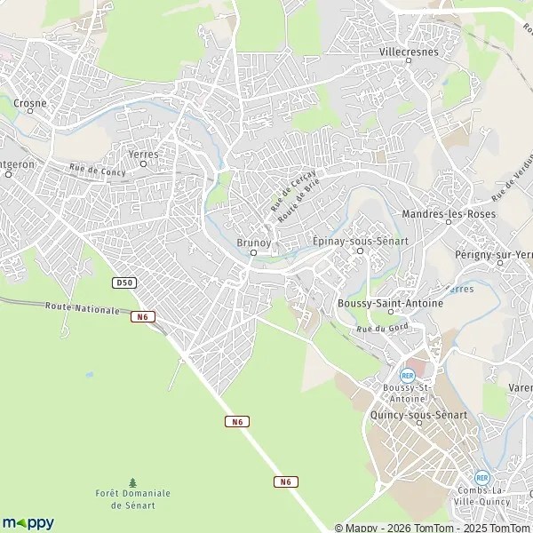 Les Points Problématiques De Carte De Brunoy Plan brunoy carte de brunoy (91800) et infos pratiques