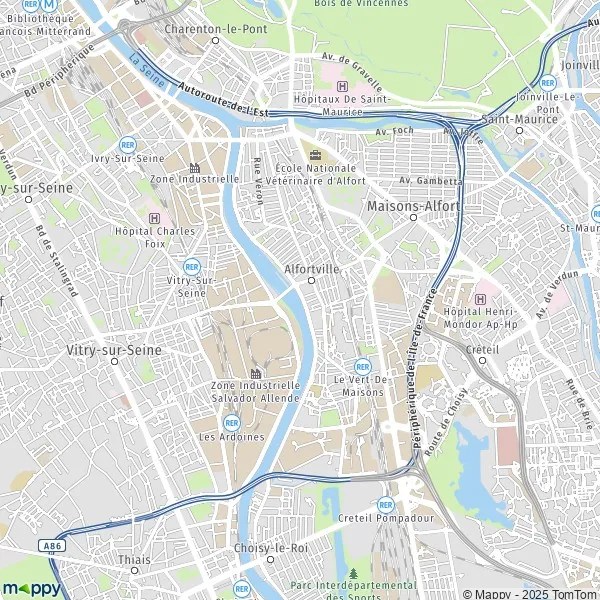 Plan Alfortville carte de Alfortville (94140) et infos pratiques