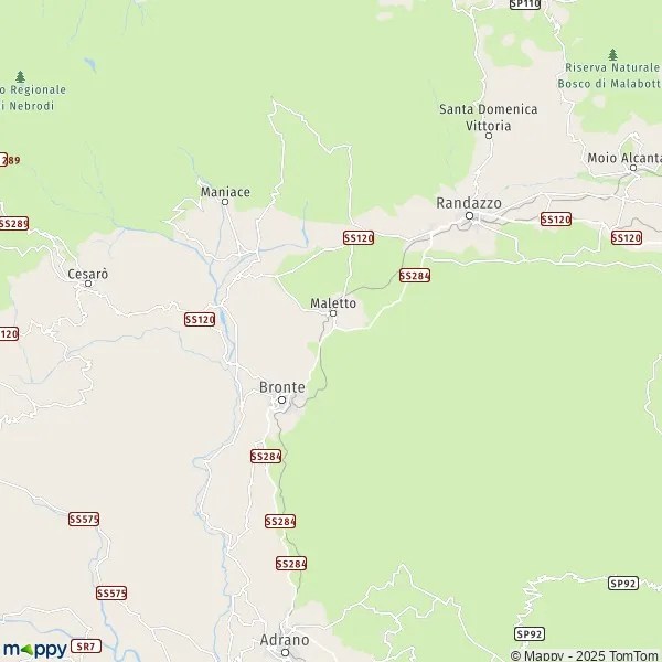 Plan Randazzo carte de Randazzo (95036) et infos pratiques