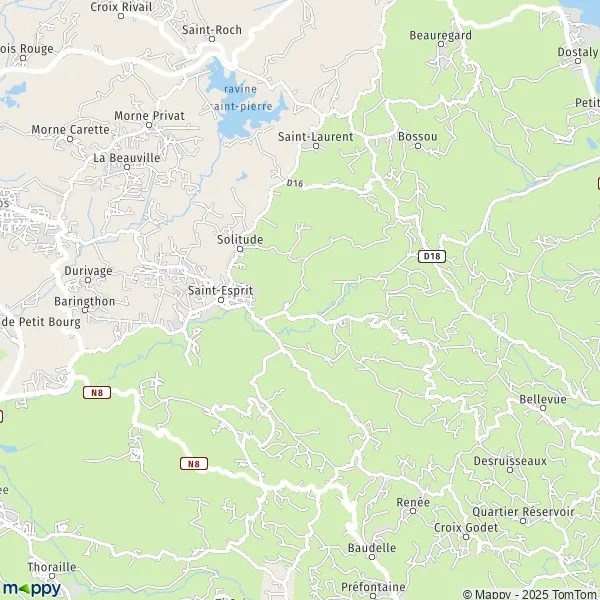 Plan SaintEsprit carte de SaintEsprit (97270) et infos pratiques