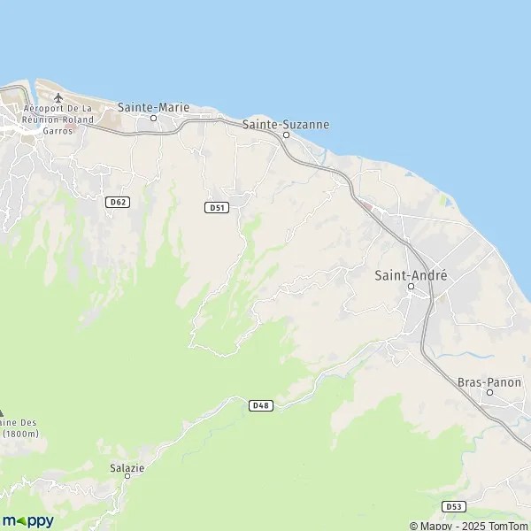 Plan SainteSuzanne carte de SainteSuzanne (97441) et infos pratiques