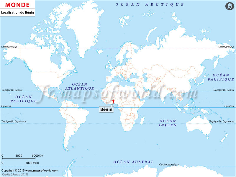 Les Défis Du Voyage Au Bénin Carte Monde Bénin carte du monde » Vacances Guide Voyage