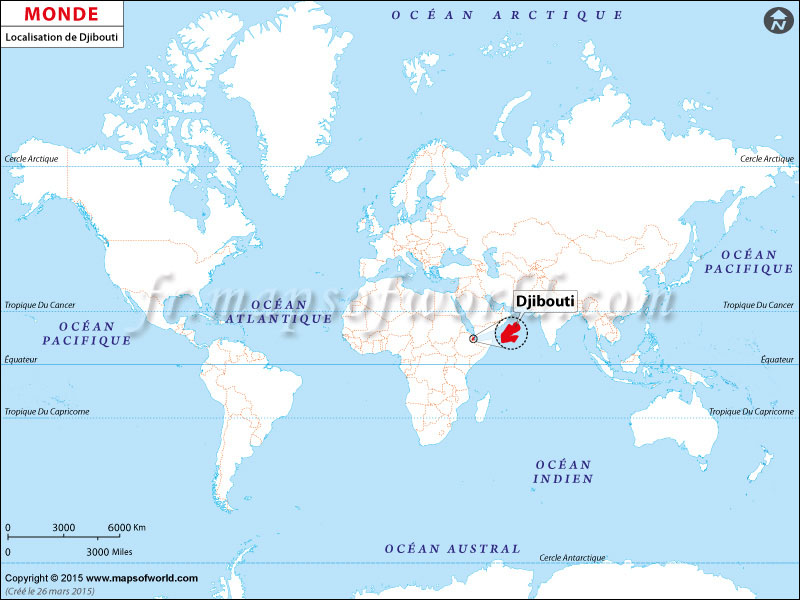 Pain Points Où est Djibouti Localisation de Djibouti sur la carte du monde