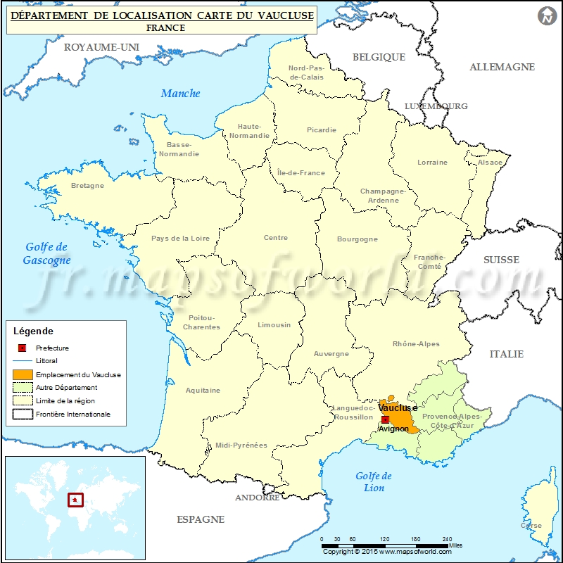 Les Points Douloureux Du Département 84 Carte France Carte de localisation du Vaucluse (84), Vaucluse département, France