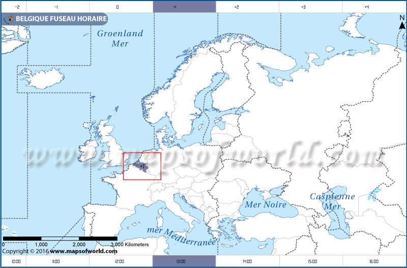 Carte de l'heure de Belgique, Heure exacte Belgique