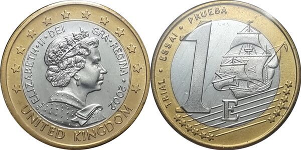 1 Euro Elizabeth II RoyaumeUni Numista