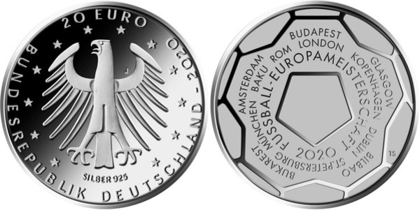 20 euros Championnat d'Europe de football 2020 République fédérale d
