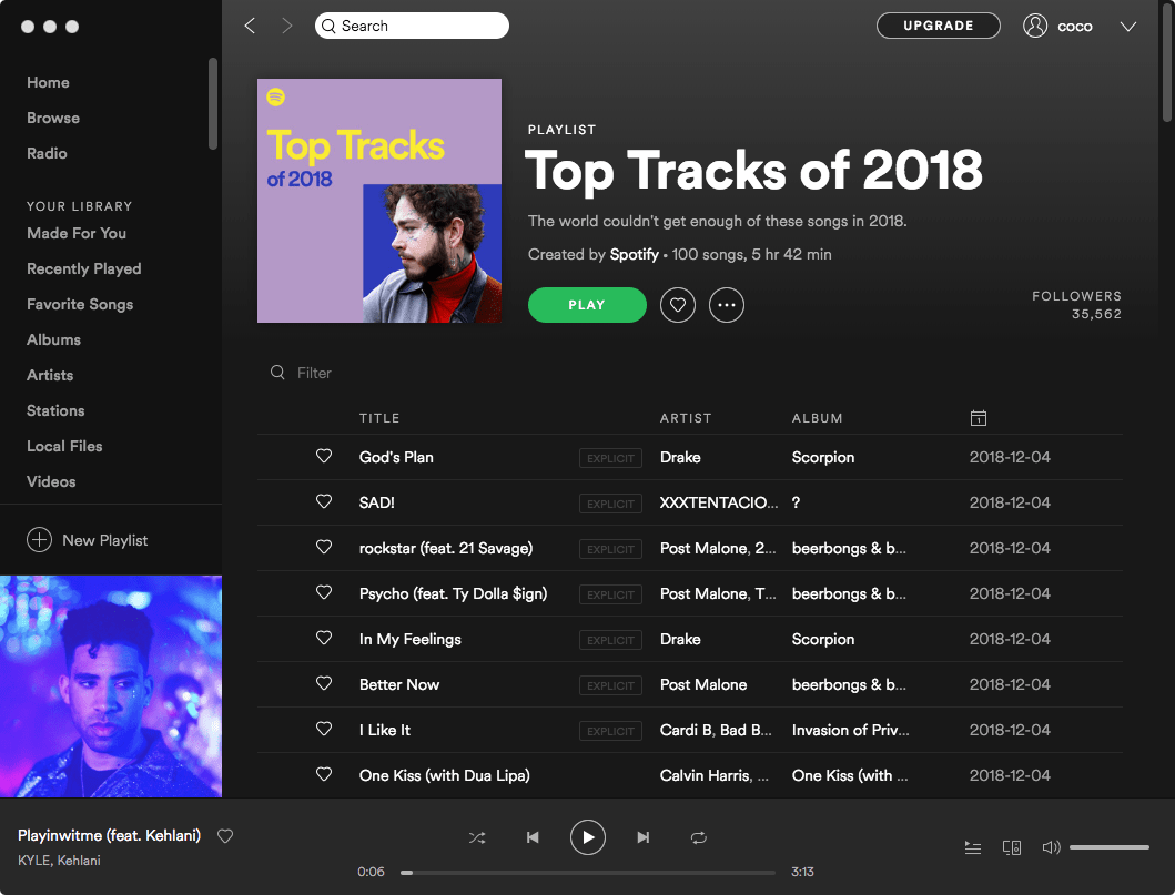 Comment télécharger les meilleurs titres de 2018 sur Spotify?