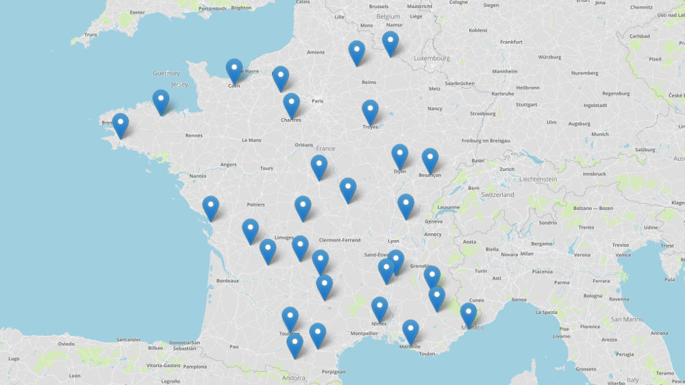 Les Défis De Point Sur Une Carte Sectoriser des points en zones par leurs coordonnées GPS