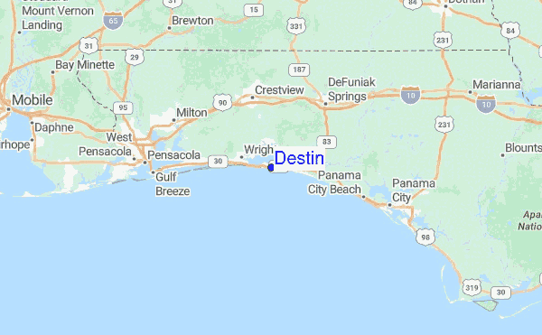 Show Me Destin Florida On A Map Destin Prévisions de Surf et Surf Report (Florida Gulf, USA)