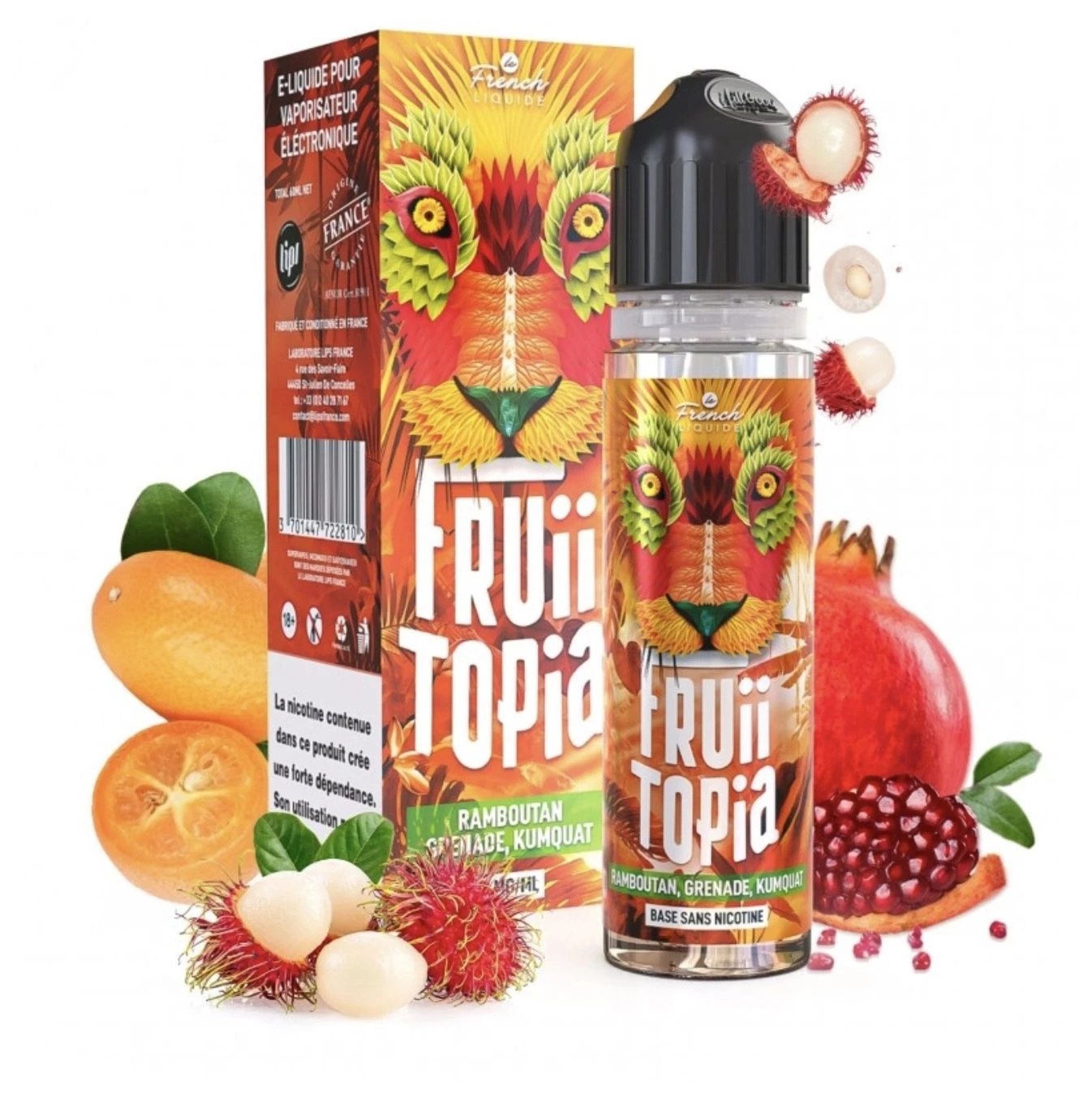 Test Ramboutan, Grenade, Kumquat Fruiitopia Le French Liquide