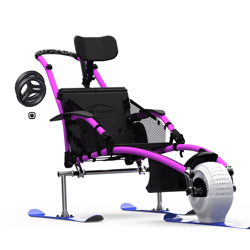 Fauteuil roulant de plage et toutterrain manuel Hippocampe Vipamat