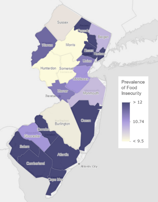 New Jersey Food Insecurity Map Food Research & Action Center