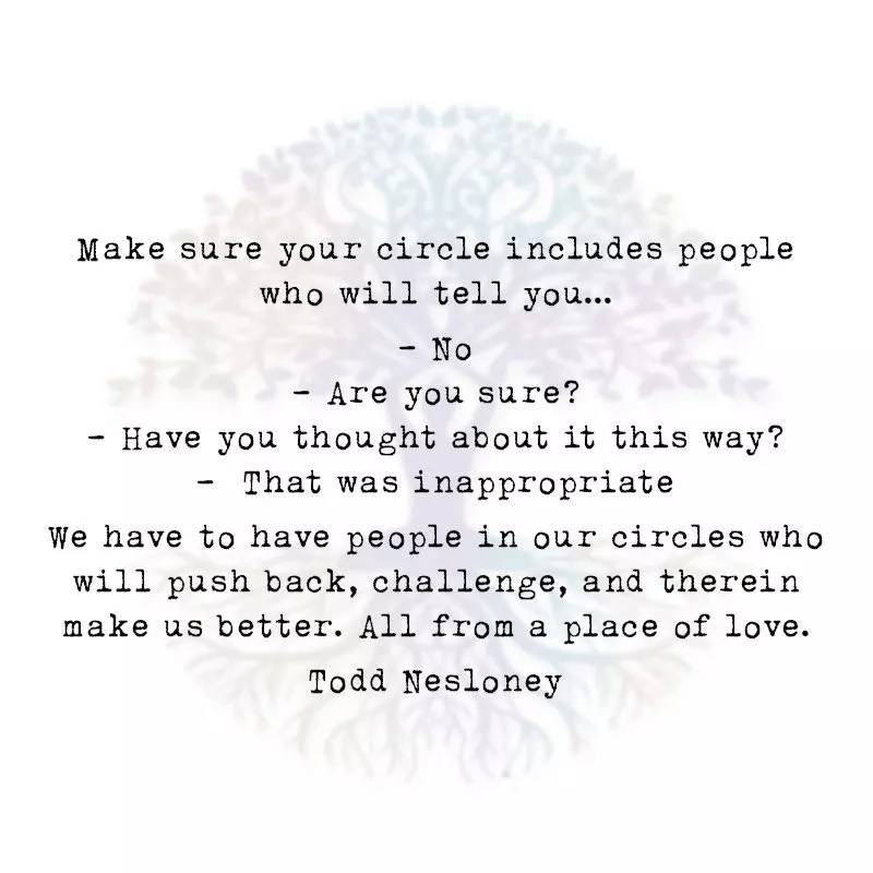 Make Sure Your Circle Includes People who will Tell You…. Fractal