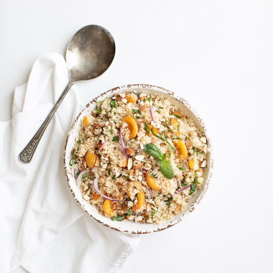Minted Honey Apricot Couscous Salad Fraiche Living