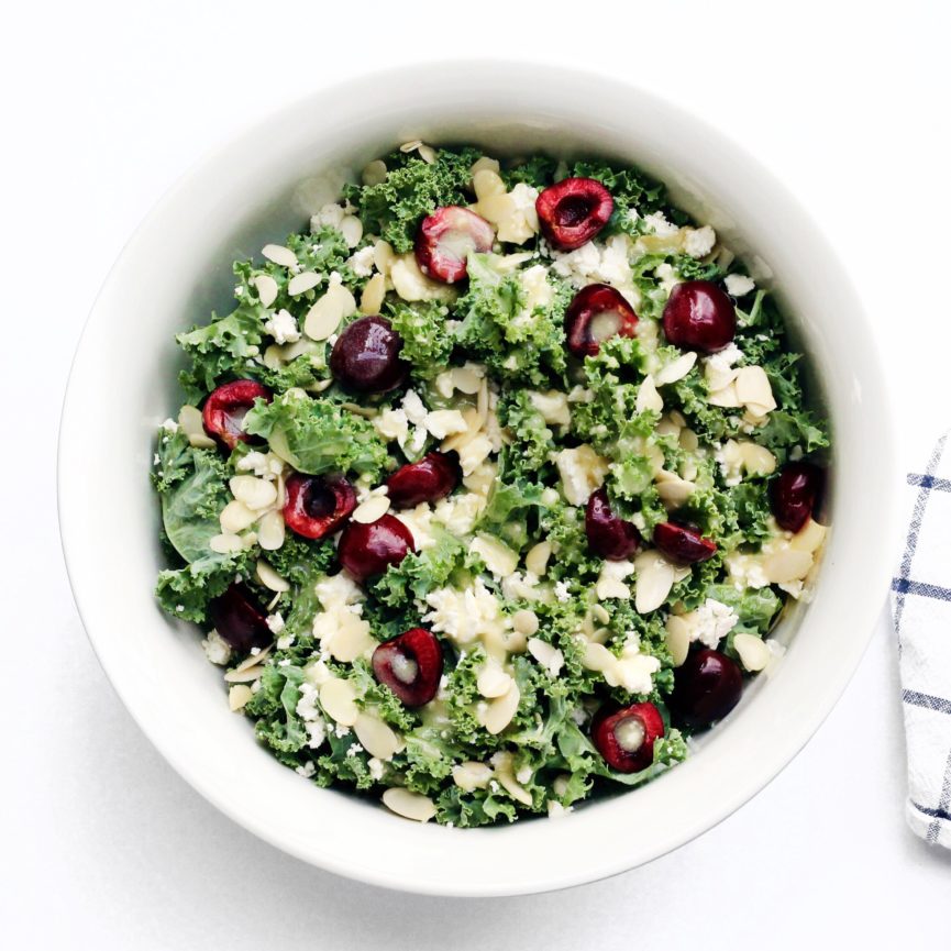 Cherry Kale Salad with Honey Lime Vinaigrette Fraiche Nutrition