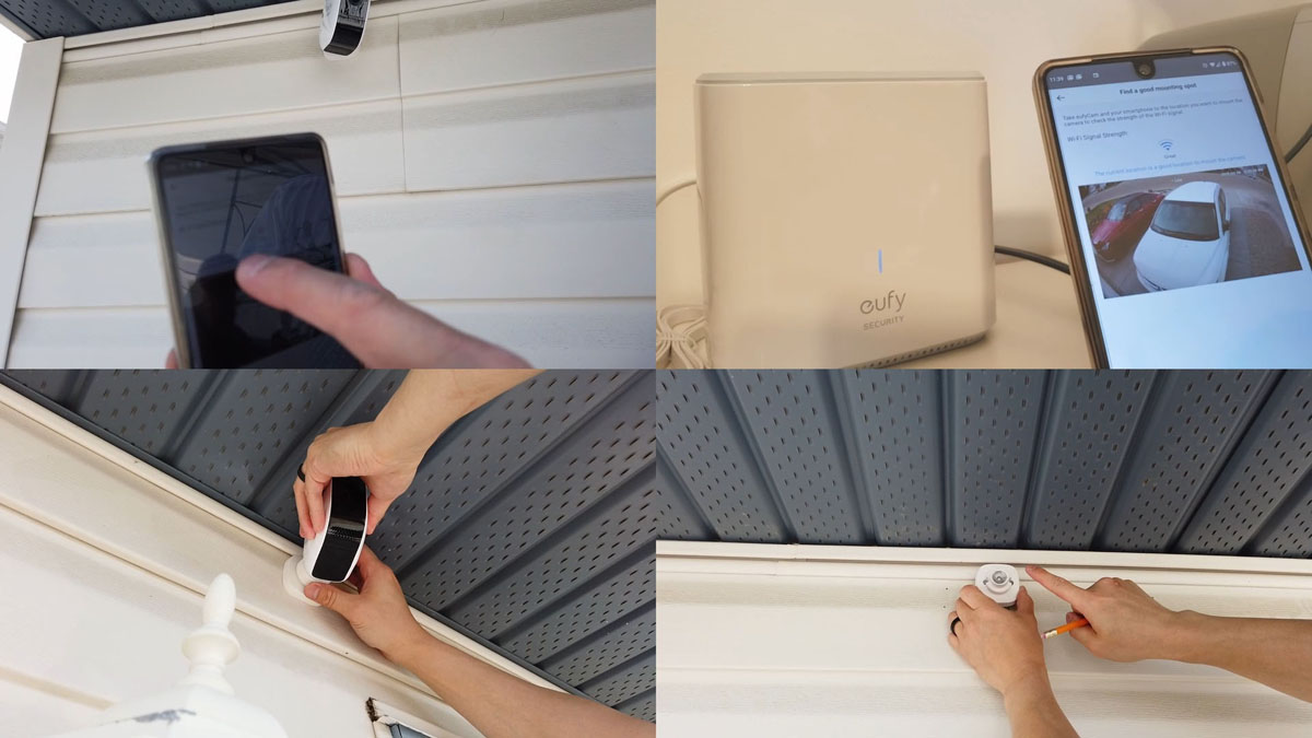 How to install a Wire free smart home security camera system eufy Cam
