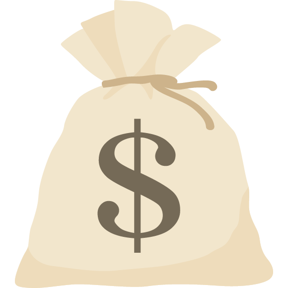 ドル通貨のコインイラストのフリー素材｜イラストイメージ お金のイラスト】ドル袋（$マーク） | 無料フリーイラスト素材集【Frame Illust】