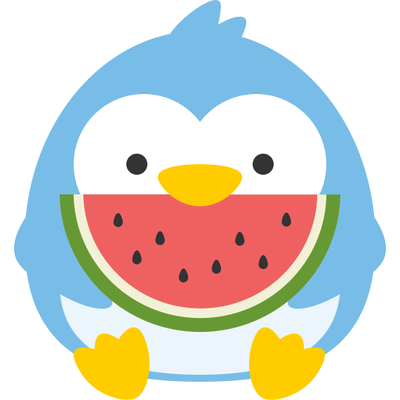 恵方巻きを食べている女の子のイラスト素材 | イラスト無料・かわいいテンプレート スイカを食べる可愛いペンギンのイラスト | 無料フリーイラスト素材集【Frame Illust】