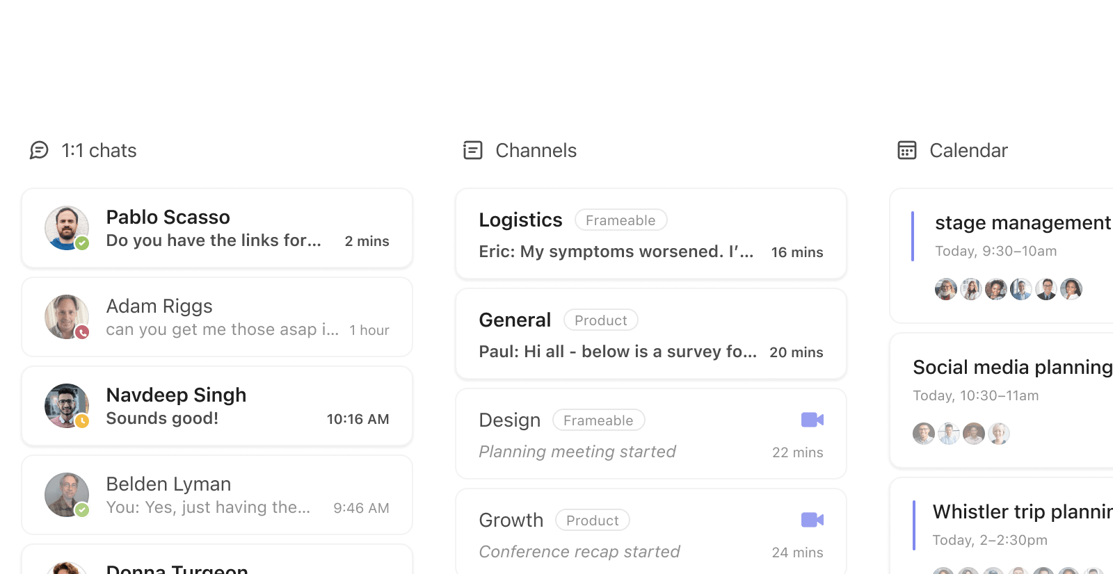 A beautiful dashboard for Microsoft Teams Overview by Frameable