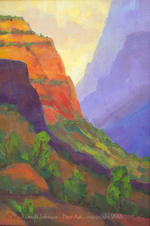 "Luminance" 10" x 14" acrylic by Russell Johnson The Frame and I