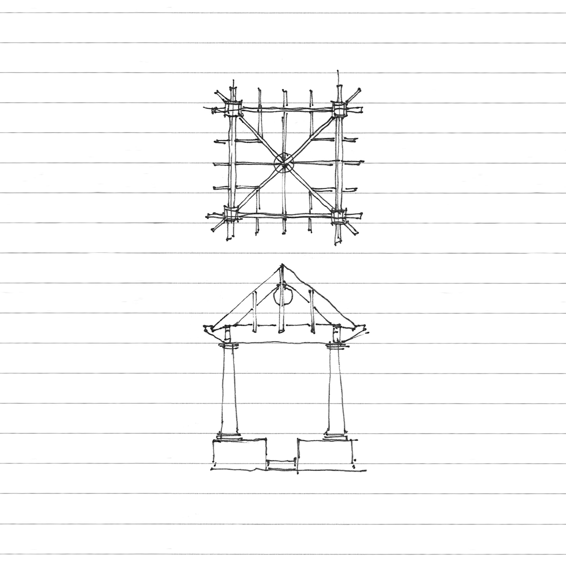 a gazebo – frame