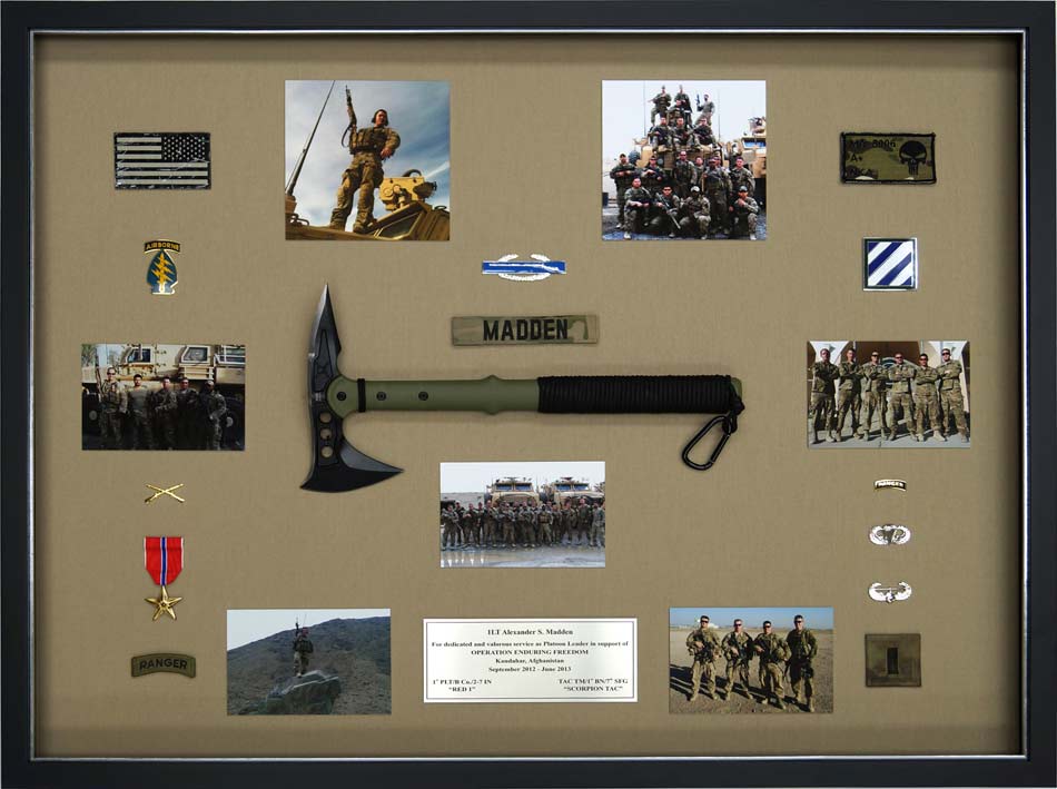 Custom Military Shadow Box Framing Framed Guidons