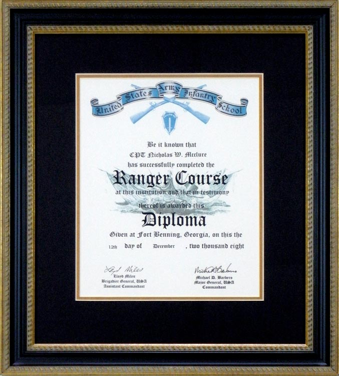 Gallery Awards, Certificates, and Diploma Examples Framed Guidons*